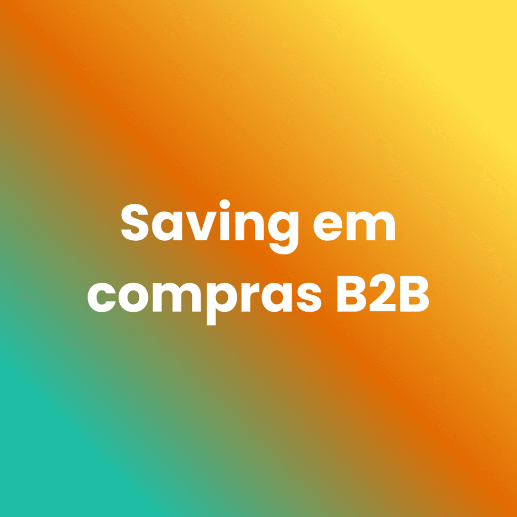 Saving em compras B2B